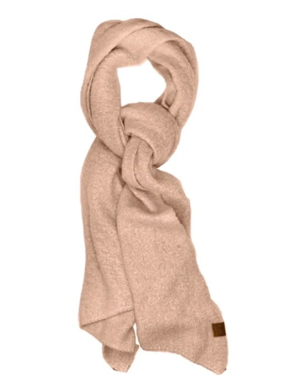 C.C Blush Pink Cozy Knit Wrap Scarf
